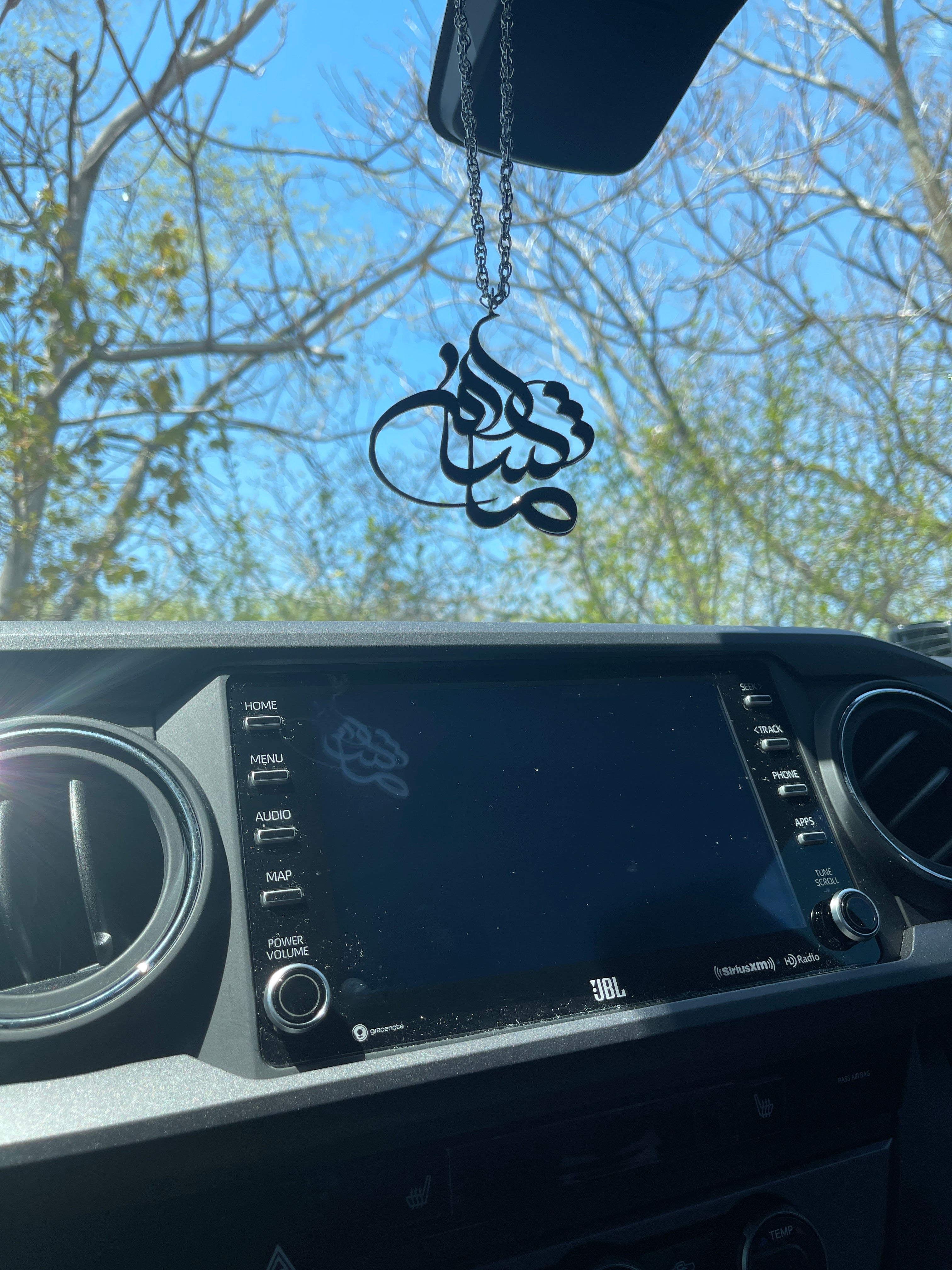 Mashallah Stainless Steel freestyle calligraphy Car hangs.