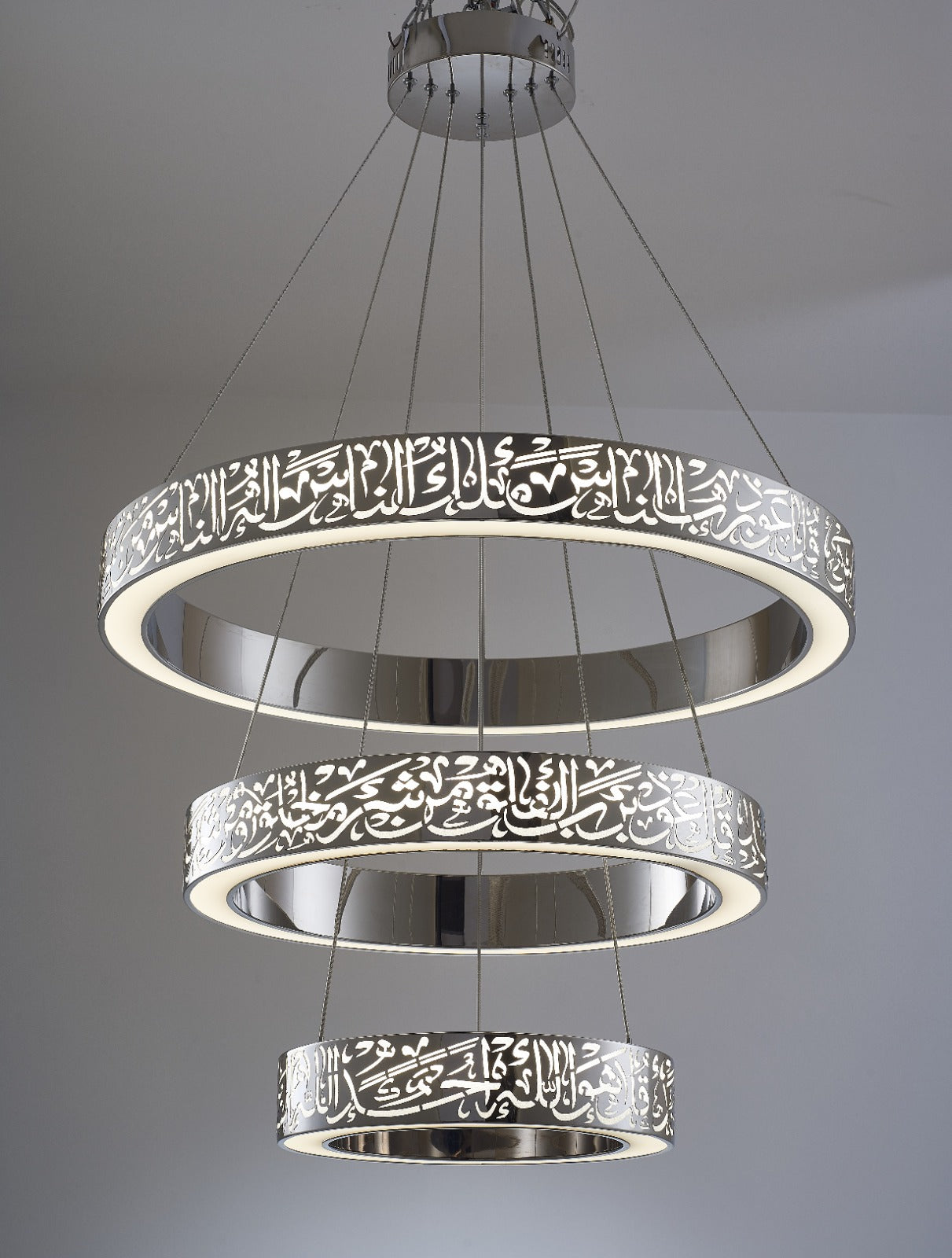 Illuminate with Faith: 3 Qul LED Ring Chandelier (PREORDER !)