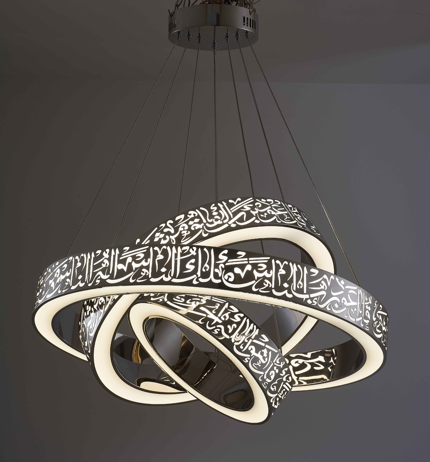 Illuminate with Faith: 3 Qul LED Ring Chandelier (PREORDER !)