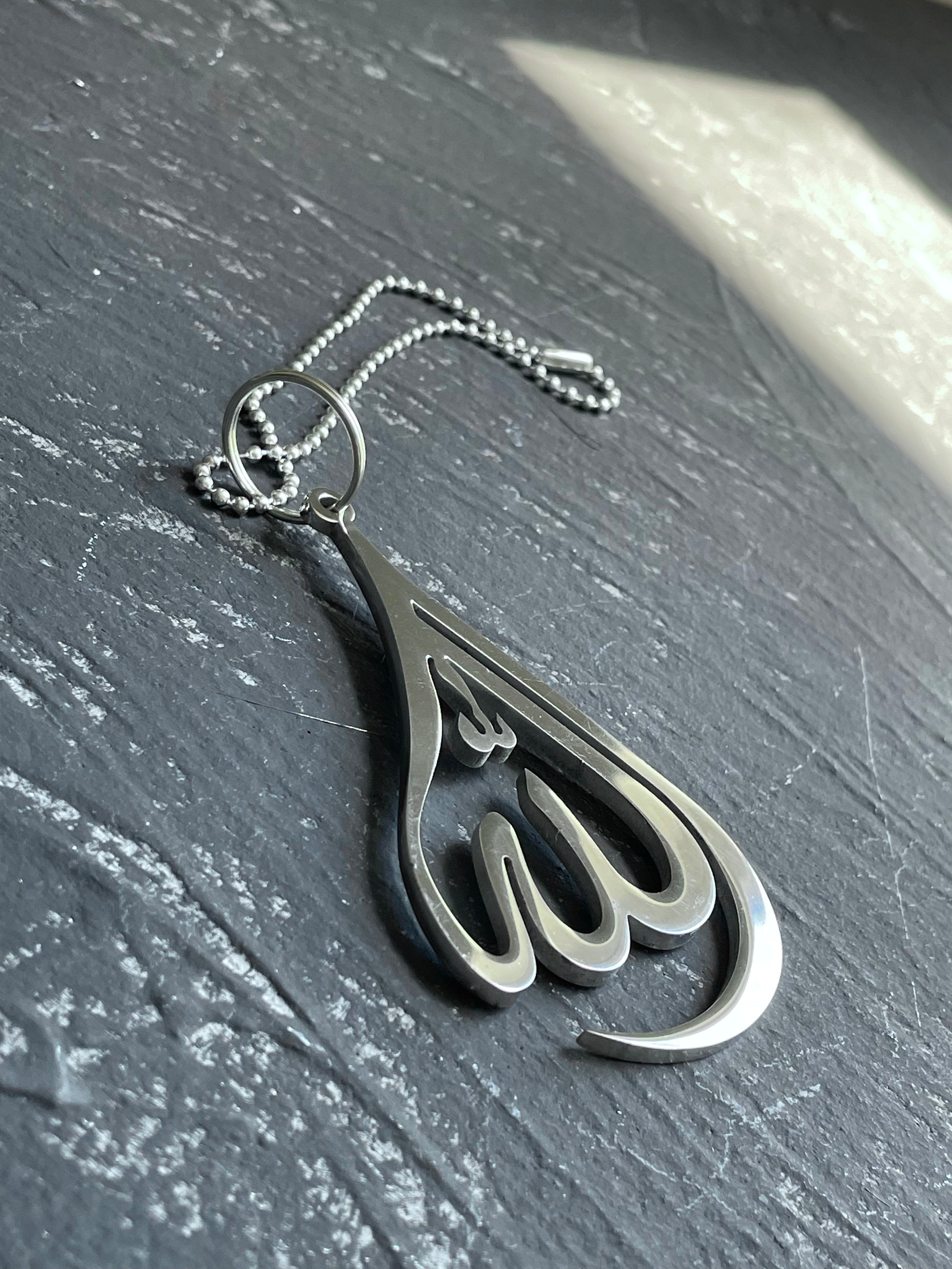 Stainless Steel Allah Tear Drop Car Hang