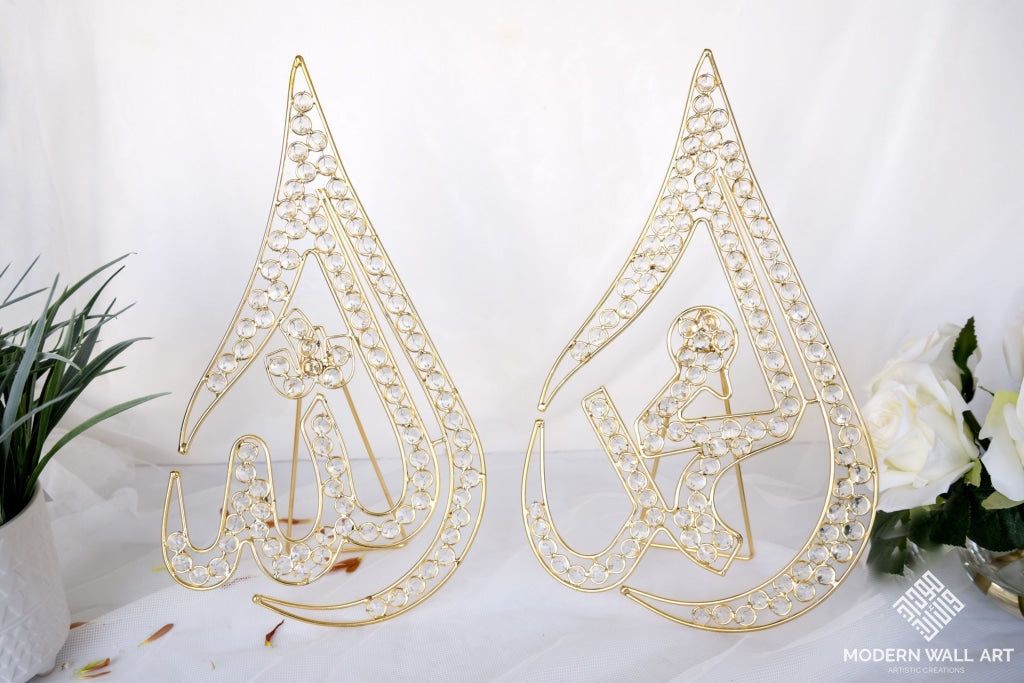 Rhinestone Allah And Mohammed Table Top