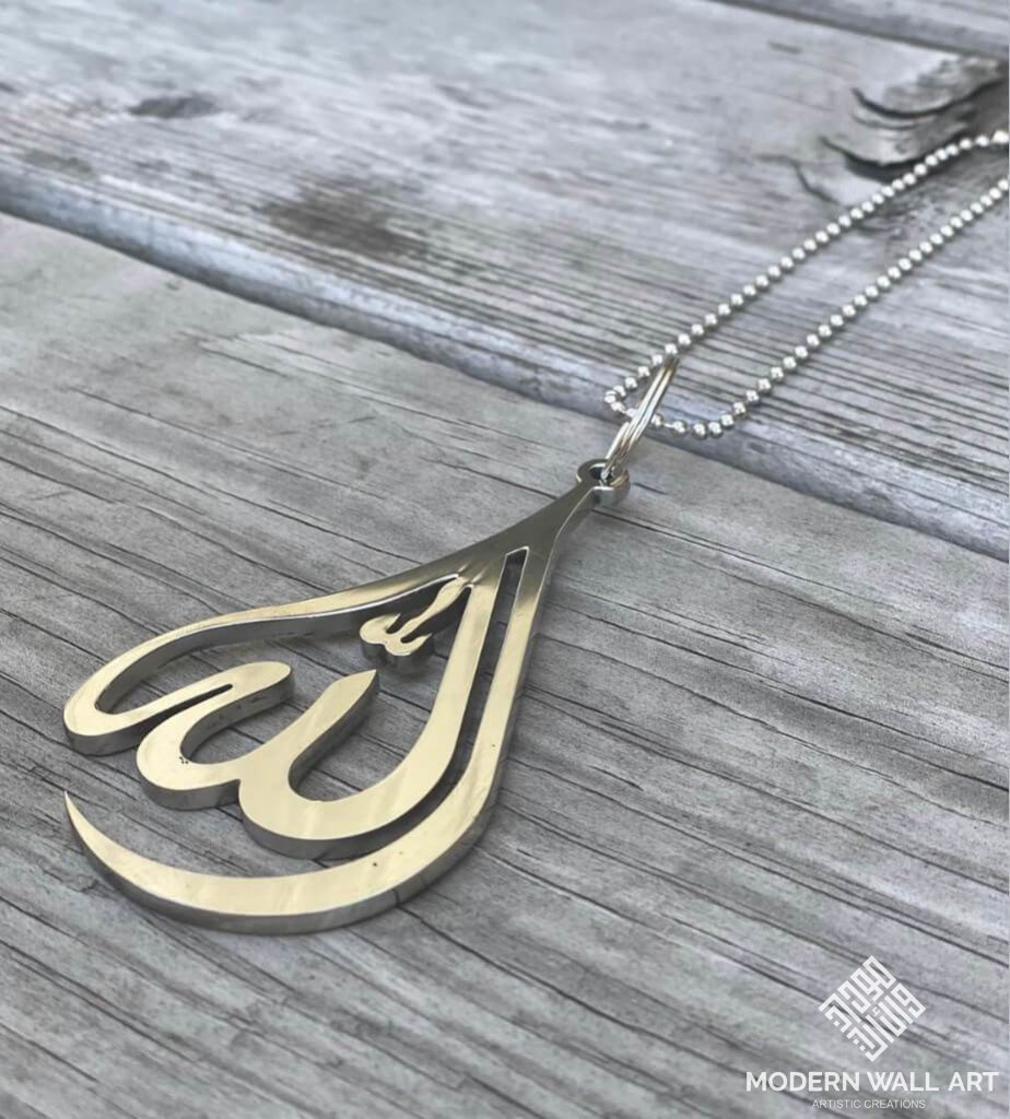 Stainless Steel Allah Tear Drop Car Hang - Modern Wall Art